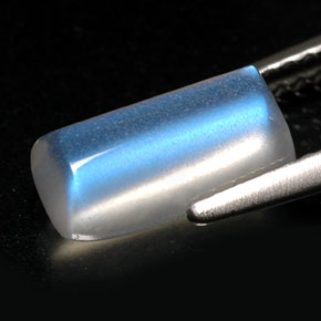 Rainbow Moonstone Gemstone in 9.9 x 4.6 mm Size for Sale, Rainbow Moonstone Stone in White Color