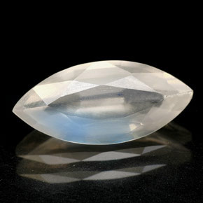 1.58 ct White Rainbow Moonstone Stone, Natural Rainbow Moonstone in Marquise Facet Shape for Sale