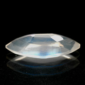 Rainbow Moonstone Gemstone in 13.1 x 6 mm Size for Sale, Rainbow Moonstone Stone in Blue White Color