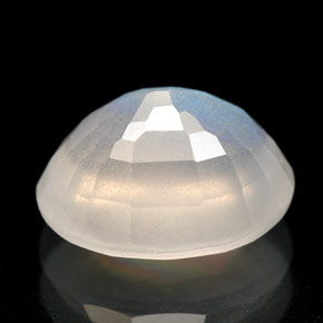 Rainbow Moonstone Gemstone in 9.4 x 7.7 mm Size for Sale, Rainbow Moonstone Stone in Blue White Color