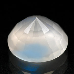 Rainbow Moonstone Gemstone in 8.6 mm Size for Sale, Rainbow Moonstone Stone in Blue White Color