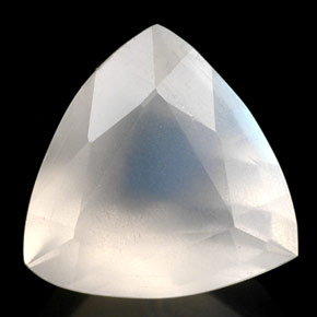 1.41 ct White Rainbow Moonstone Gemstone, Rainbow Moonstone Gem in Trillion Facet Shape for Sale.