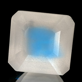 1.52 ct Blue Rainbow Moonstone Gemstone, Rainbow Moonstone Gem in Octagon / Scissor Cut Shape for Sale.