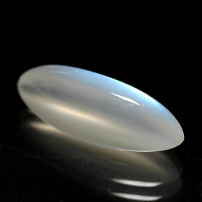 5.06 ct White Rainbow Moonstone Stone, Natural Rainbow Moonstone in Marquise Cabochon Shape for Sale
