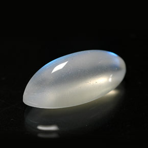 8.94 ct White Rainbow Moonstone Gemstone, Rainbow Moonstone Gem in Marquise Cabochon Shape for Sale.