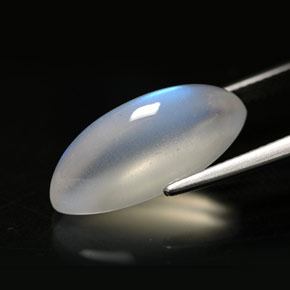 Rainbow Moonstone Gemstone in 20 x 8.6 mm Size for Sale, Rainbow Moonstone Stone in Blue White Color