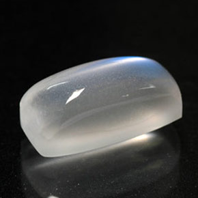 2.12 ct White Rainbow Moonstone Gemstone, Rainbow Moonstone Gem in Baguette Cabochon Shape for Sale.