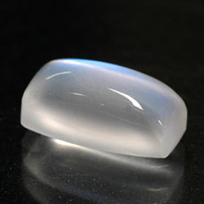 2.12 ct White Rainbow Moonstone Stone, Natural Rainbow Moonstone in Baguette Cabochon Shape for Sale