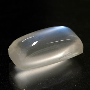 2.51 ct White Rainbow Moonstone Gemstone, Rainbow Moonstone Gem in Baguette Cabochon Shape for Sale.