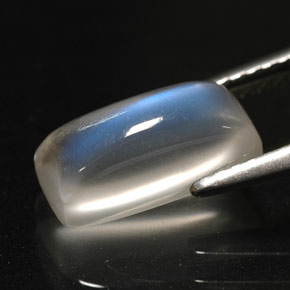 Rainbow Moonstone Gemstone in 10.8 x 5.2 mm Size for Sale, Rainbow Moonstone Stone in Blue White Color