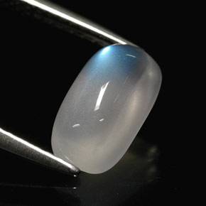 Rainbow Moonstone Gemstone in 10 x 5.3 mm Size for Sale, Rainbow Moonstone Stone in Blue White Color