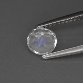 Rainbow Moonstone Gemstone in 6 mm (calibrated) Size for Sale, Rainbow Moonstone Stone in Blue White Color