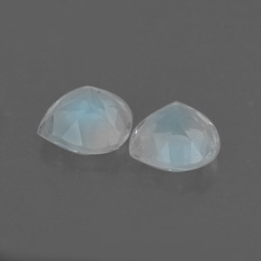 Rainbow Moonstone Gemstone in 5.3 x 5.1 mm Size for Sale, Rainbow Moonstone Stone in Blue White Color