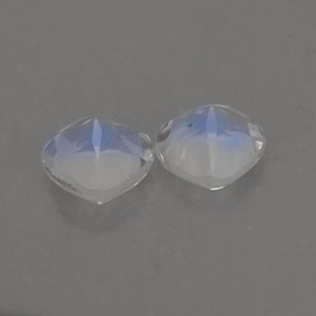 Rainbow Moonstone Gemstone in 5.1 x 5.1 mm Size for Sale, Rainbow Moonstone Stone in Blue White Color