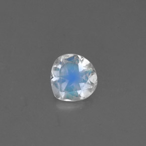 0.52 ct White Rainbow Moonstone Gemstone, Rainbow Moonstone Gem in Pear Facet Shape for Sale.