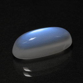5.16 ct White Rainbow Moonstone Gemstone, Rainbow Moonstone Gem in Oval Cabochon Shape for Sale.