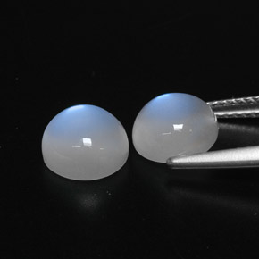 Rainbow Moonstone Gemstone in 8 mm (calibrated) Size for Sale, Rainbow Moonstone Stone in Blue White Color