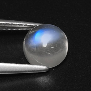 1.71 ct White Rainbow Moonstone Stone, Natural Rainbow Moonstone in Round Cabochon Shape for Sale