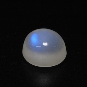 3.52 ct White Rainbow Moonstone Gemstone, Rainbow Moonstone Gem in Oval Cabochon Shape for Sale.