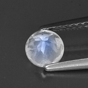 Rainbow Moonstone Gemstone in 5 mm (calibrated) Size for Sale, Rainbow Moonstone Stone in Blue White Color