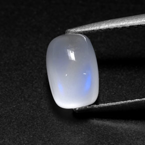 2.07 ct White Rainbow Moonstone Stone, Natural Rainbow Moonstone in Cushion Cabochon Shape for Sale