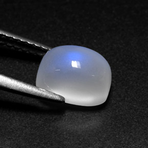 Rainbow Moonstone Gemstone in 8 x 5.5 mm Size for Sale, Rainbow Moonstone Stone in Blue White Color