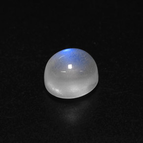 1.59 ct White Rainbow Moonstone Gemstone, Rainbow Moonstone Gem in Oval Cabochon Shape for Sale.