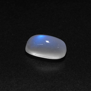 1.39 ct White Rainbow Moonstone Gemstone, Rainbow Moonstone Gem in Baguette Cabochon Shape for Sale.