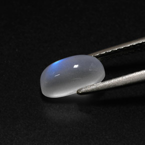Rainbow Moonstone Gemstone in 8.6 x 4.3 mm Size for Sale, Rainbow Moonstone Stone in Blue White Color