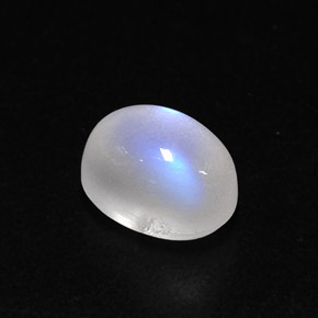 1.78 ct White Rainbow Moonstone Gemstone, Rainbow Moonstone Gem in Oval Cabochon Shape for Sale.