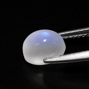 Rainbow Moonstone Gemstone in 7.6 x 5.8 mm Size for Sale, Rainbow Moonstone Stone in Blue White Color