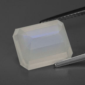 Rainbow Moonstone Gemstone in 12.3 x 10.6 mm Size for Sale, Rainbow Moonstone Stone in Blue White Color