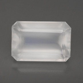 8.16 ct White Rainbow Moonstone Stone, Natural Rainbow Moonstone in Octagon Facet Shape for Sale