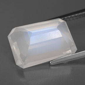 Rainbow Moonstone Gemstone in 14.2 x 9.7 mm Size for Sale, Rainbow Moonstone Stone in Blue White Color