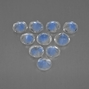 Rainbow Moonstone Gemstone in 3.5 mm (calibrated) Size for Sale, Rainbow Moonstone Stone in Blue White Color
