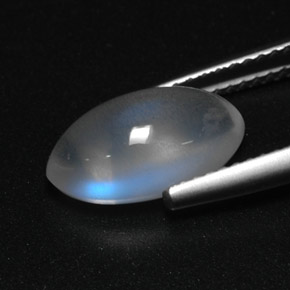 Rainbow Moonstone Gemstone in 12.6 x 7.2 mm Size for Sale, Rainbow Moonstone Stone in Blue White Color