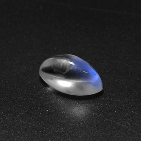 2.65 ct White Rainbow Moonstone Gemstone, Rainbow Moonstone Gem in Marquise Cabochon Shape for Sale.