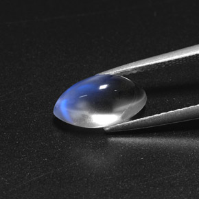 2.65 ct White Rainbow Moonstone Stone, Natural Rainbow Moonstone in Marquise Cabochon Shape for Sale