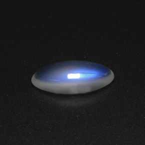 1.72 ct White Rainbow Moonstone Gemstone, Rainbow Moonstone Gem in Marquise Cabochon Shape for Sale.