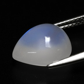Rainbow Moonstone Gemstone in 12.2 x 11 mm Size for Sale, Rainbow Moonstone Stone in Blue White Color