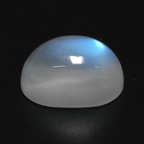 5.25 ct White Rainbow Moonstone Gemstone, Rainbow Moonstone Gem in Oval Cabochon Shape for Sale.