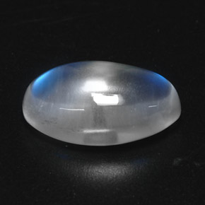2.88 ct White Rainbow Moonstone Gemstone, Rainbow Moonstone Gem in Oval Cabochon Shape for Sale.