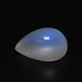 2.99 ct White Rainbow Moonstone Gemstone, Rainbow Moonstone Gem in Pear Cabochon Shape for Sale.