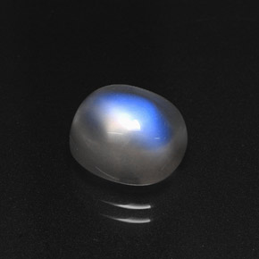 4.53 ct White Rainbow Moonstone Stone, Natural Rainbow Moonstone in Oval Cabochon Shape for Sale