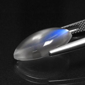 Rainbow Moonstone Gemstone in 17.2 x 10.7 mm Size for Sale, Rainbow Moonstone Stone in Blue White Color