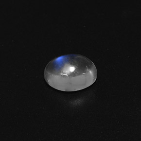 1.75 ct White Rainbow Moonstone Gemstone, Rainbow Moonstone Gem in Oval Cabochon Shape for Sale.
