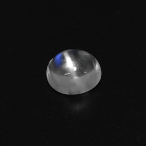 2.34 ct White Rainbow Moonstone Gemstone, Rainbow Moonstone Gem in Oval Cabochon Shape for Sale.