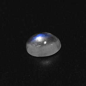 2.03 ct White Rainbow Moonstone Gemstone, Rainbow Moonstone Gem in Oval Cabochon Shape for Sale.
