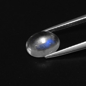 Rainbow Moonstone Gemstone in 9 x 7 mm (calibrated) Size for Sale, Rainbow Moonstone Stone in Blue White Color