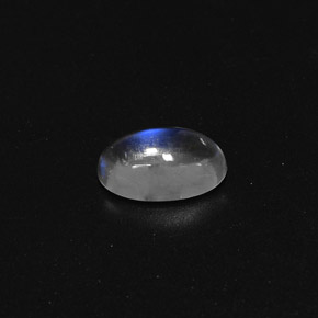 1.50 ct White Rainbow Moonstone Gemstone, Rainbow Moonstone Gem in Oval Cabochon Shape for Sale.